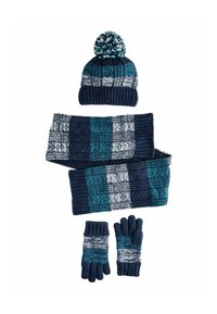 Unselected, teal blue stripe