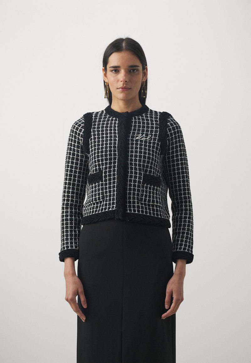 Karl Lagerfeld Jeans – Cardigan Uomo In Maglia Con Zip – Vestibilità Regolare – Collezione Nero