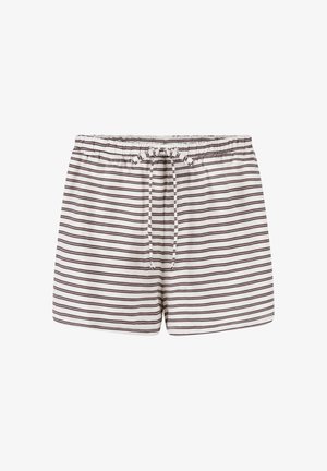 Hunkemöller, HUNKEMÖLLER PYJAMA SHORTS STRIPED JERSEY - Nachtwäsche Hose - white