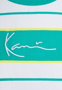 Karl Kani SMALL SIGNATURE STRIPE TEE - T-shirts med print - dark mint