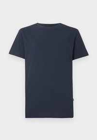 SLHASPEN SLUB O NECK TEE - Camiseta básica - navy blazer