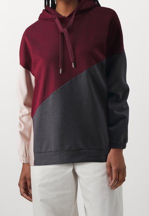 Hoodie - mottled bordeaux