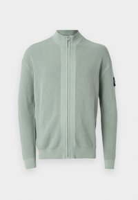 CORE BADGE ZIP THROUGH - Cardigan - slate gray