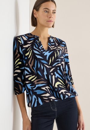 GEMUSTERTE  - Blouse - blau
