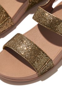 FitFlop LULU  GLITTERBALL - Sandalen met sleehak - goud