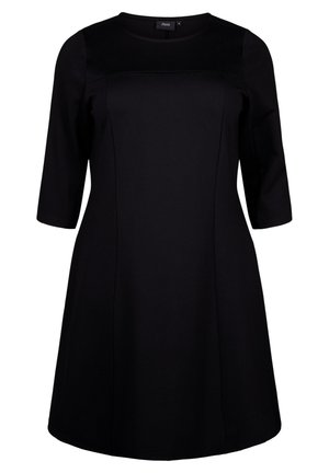 Zizzi MIT 3/4-ÄRMELN - Freizeitkleid - black