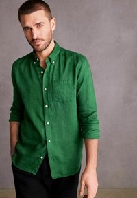 Next SIGNATURE LONG SLEEVE COLLAR - Skjorta - green
