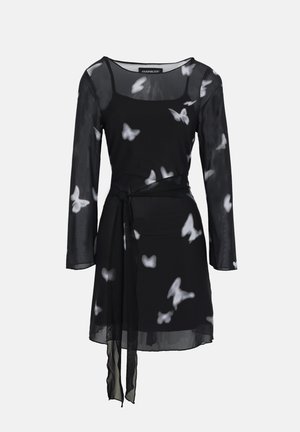 Even&Odd, BUTTERFLY MESH MINI - Vestito casual - black