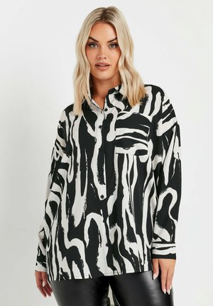 Button-down blouse - black