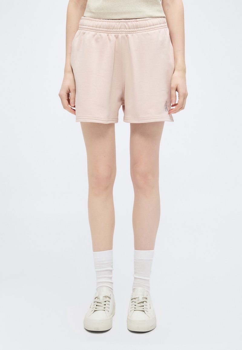 Calvin Klein Jeans MONOLOGO - Teplákové kalhoty - buff beige