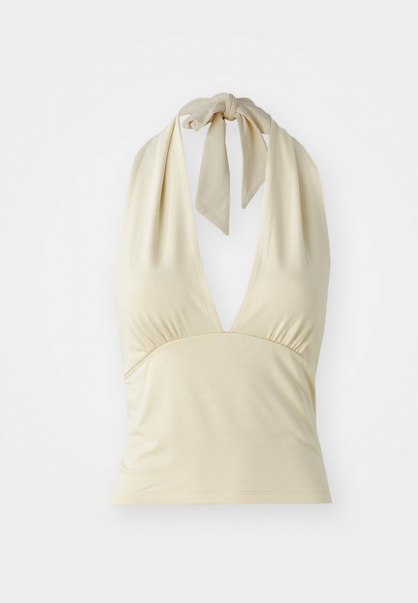 SOFT TOUCH HALTERNECK TOP - Top - almond oil2