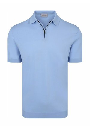 Suitable, HALF ZIP POLO - - Poloshirt - lichtblauw