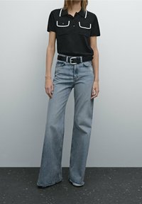 Massimo Dutti Pikeepaita - black