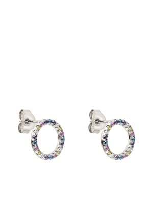 S.OLIVER OHRSTECKER - AUS SILBER MIT REGENBOGEN STEINEN - Ohrringe - silver-coloured