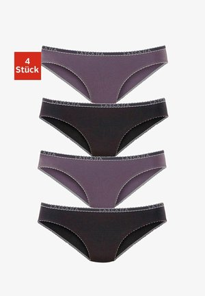 LASCANA SLIP 4 PACK - Slip - schwarz/anthrazit