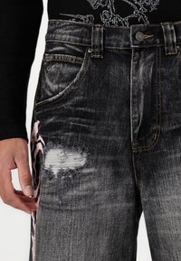 Jaded London BLADE COLOSSUS JORTS UNISEX - Τζιν σορτς - black