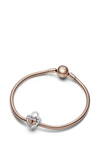 Pandora PADLOCK SPLITTABLE HEART - Charm - sterling silver and rose gold plated