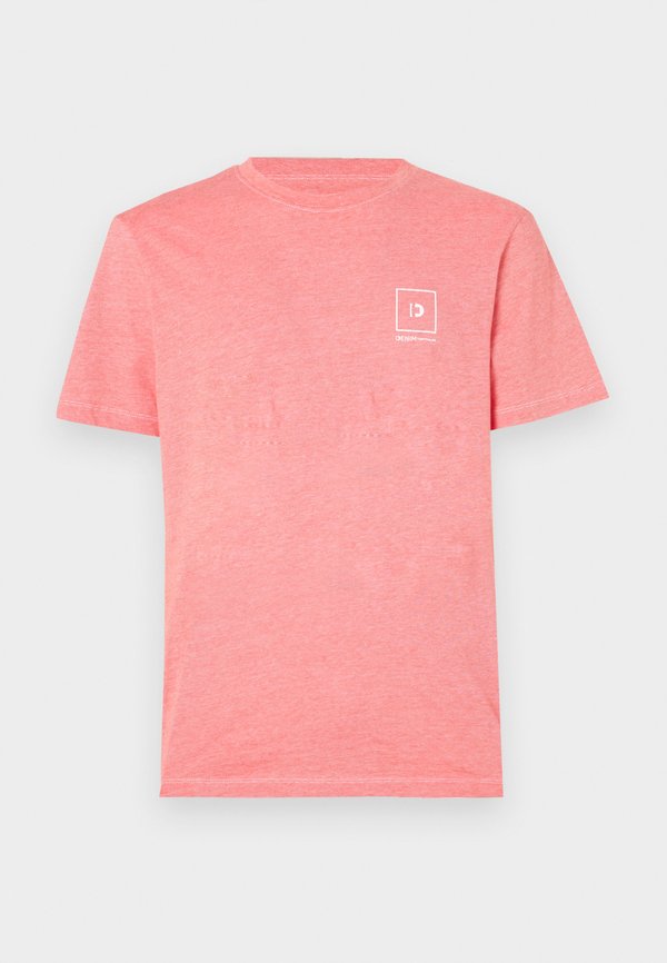 ROUNDED HEM - Print T-shirt - deep orange3