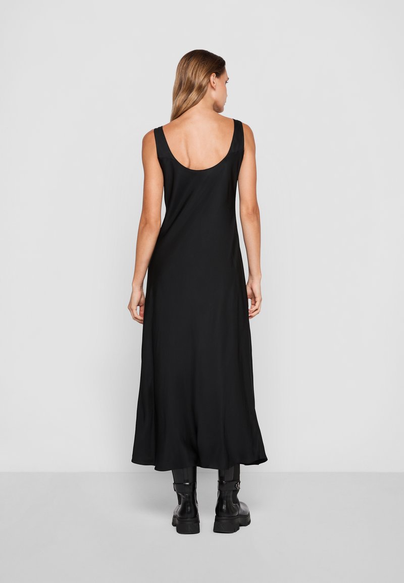 calvin klein black slip dress Twill Midi Slip Dress