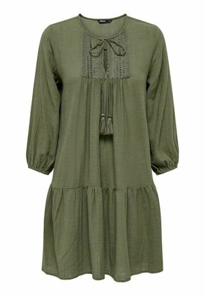 SPITZENVERZIERTES - Nappali ruha - khaki
