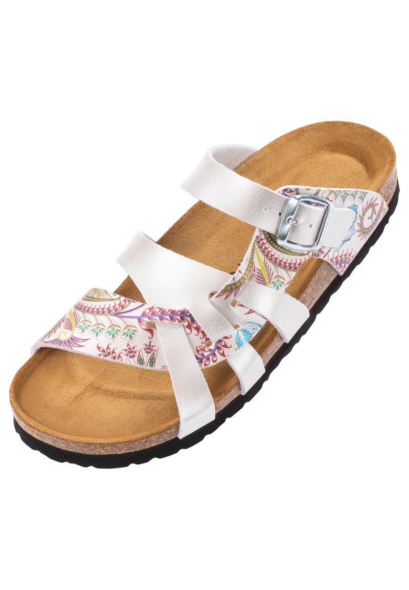 Damen Sneaker | Palado KRETA Pantolette flach white-rosa ornament/weiß - DT83821 Damen Sneaker | Palado KRETA Pantolette flach white-rosa ornament/weiß - DT83821