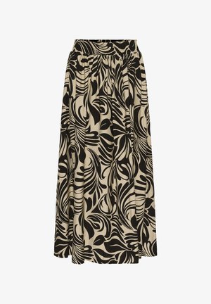 Kaffe CELIA - Maksihame - feather gray black graphic