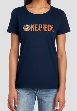 NETFLIX, ONE PIECE NAMI ORANGE TANGERINES LOGO - Print T-shirt - dark blue
