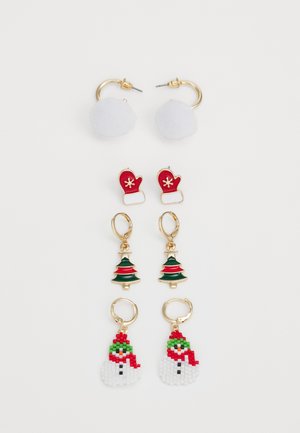 4 PACK - Earrings - gold-coloured