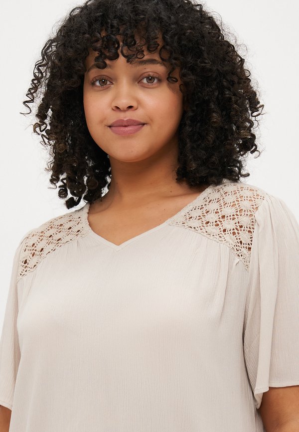 CARSELASI LIFE V NECK  - Blouse - pumice stone2