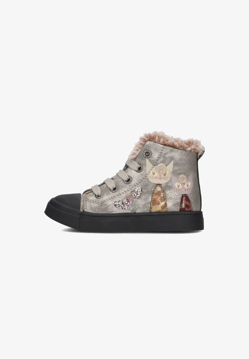 Shoesme Veterboots - zilver