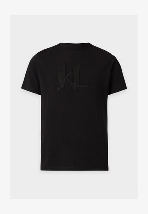 KARL LAGERFELD, T-SHIRT CREWNECK, czarny