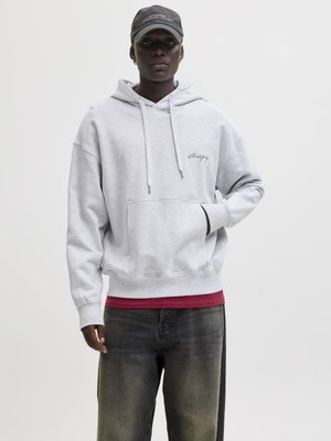 Jack & Jones JORNOSTALGIA TYPO HOOD - Φούτερ με κουκούλα - bright white
