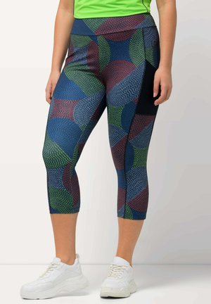 QUICK DRY CROPPED GEOMETRIC PRINT - Leggings - marine