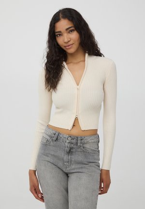 Terranova CON ZIP BIDIREZIONALE - Cardigan - avorio