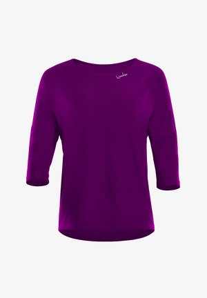 LIGHT AND SOFT CROPPED  - Long sleeved top - dark plum