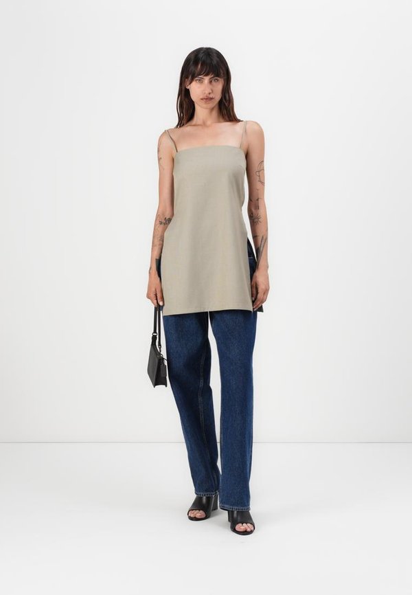 LETICIO  GRAINY SUITING - Top - walnut2