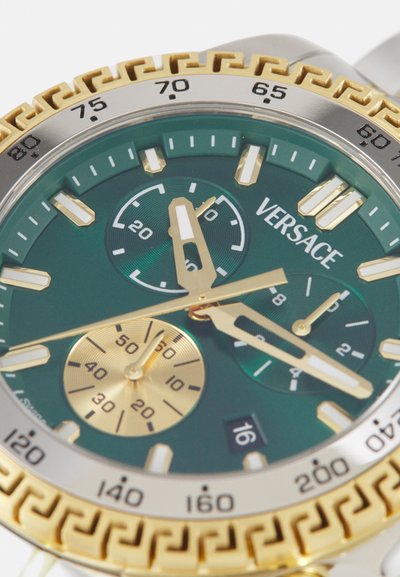 Versace CHRONO X - Chronografické hodinky - silver-coloured/gold-coloured