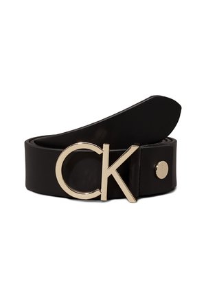 LOGO BELT - Ceinture - black/light gold-coloured