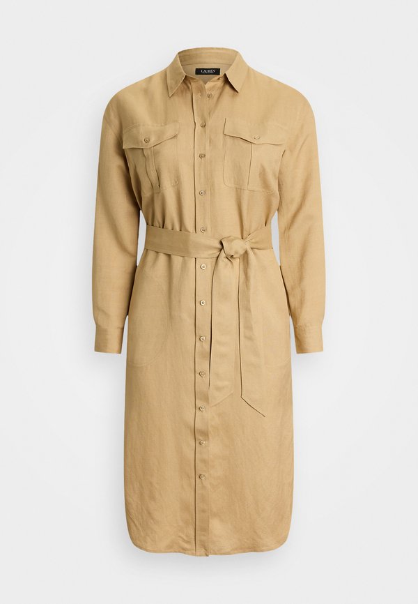 LINEN BLEND SHIRTDRESS - Shirt dress - beige3