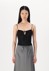 Even&Odd - THIN STRAPPED BODYSUIT - Débardeur - black Image miniature 1