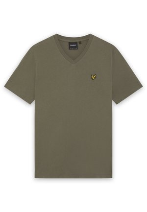 Lyle & Scott, V NECK - T-Shirt basic - khaki ash
