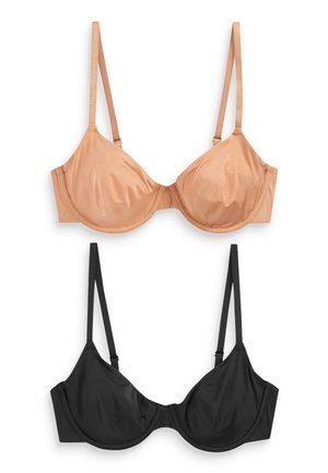 NON PAD BALCONY SMOOTHING 2 PACK STANDARD - T-krekla krūšturis - black nude