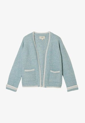 FatFace, KNITTED EDGE TO EDGE CARDIGAN - Vest - light blue