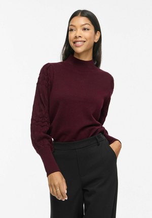 VILA, KNITTED PULLOVER VIAILA POINTELLE - Pullover - winetasting