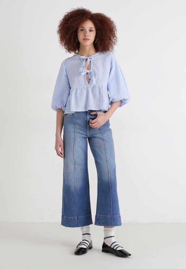 STRIDE ANKLE DRAPER - Wide Leg - dark indigo4