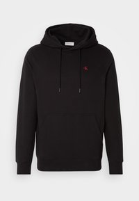 BOLD BACK REGULAR HOODIE - Φούτερ με κουκούλα - black with red