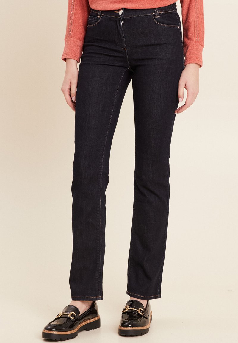 Breal MIT GEKIPPTER TAILLE - Jean droit - denim brut