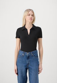 GAP CANYON JOHNNY COLLAR - Polosärk - black