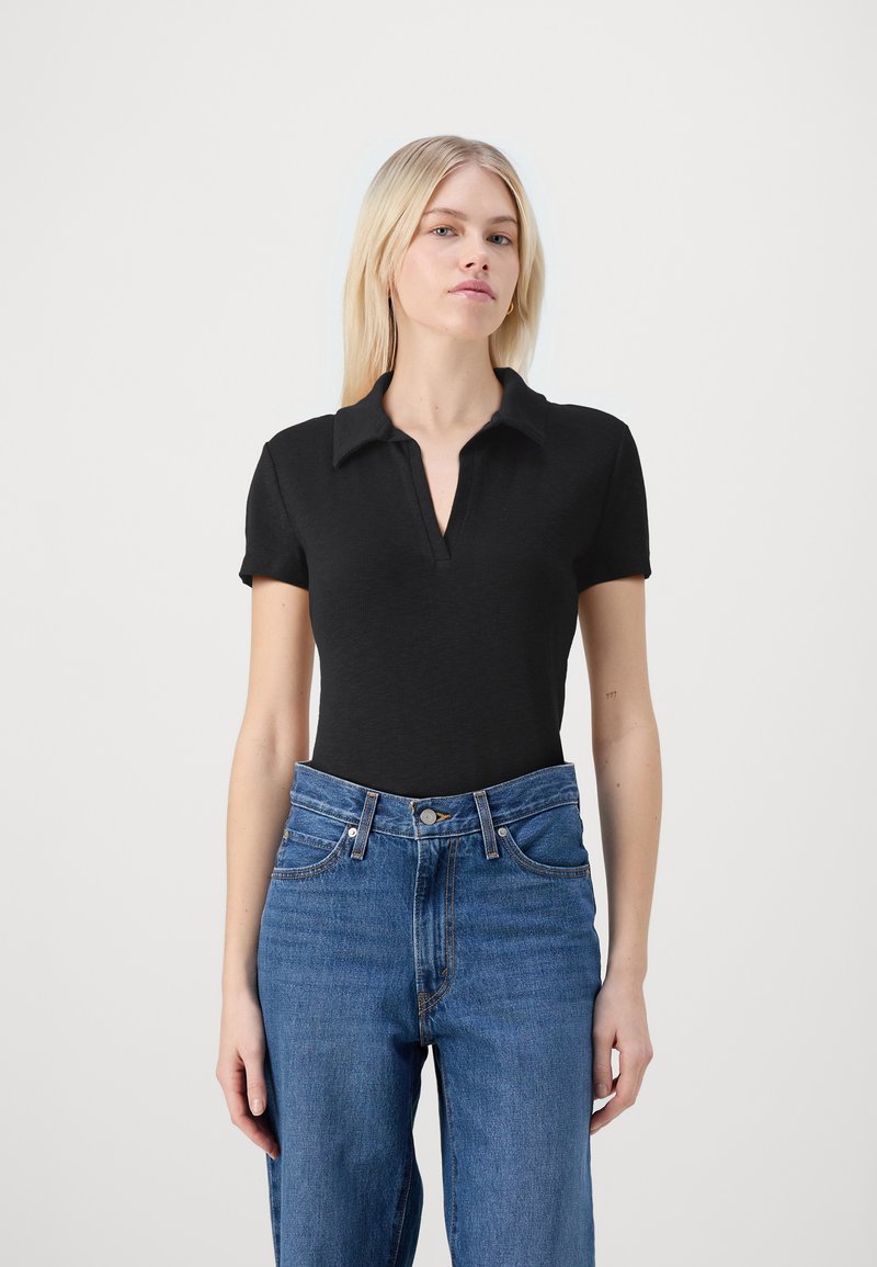 GAP CANYON JOHNNY COLLAR - Polosärk - black