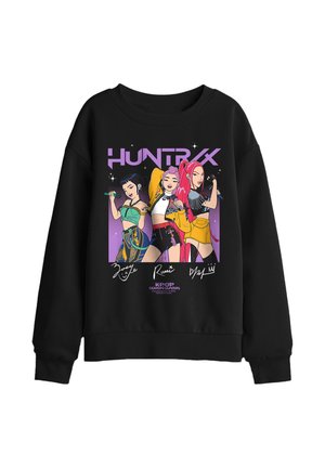 NETFLIX, KPOP DEMON HUNTERS SINGING SIGNATURES UNISEX - Sweatshirt - black